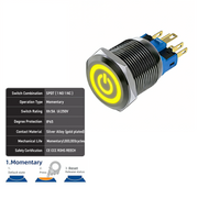 Yellow SPDT Momentary