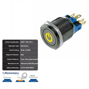 Yellow SPDT Momentary