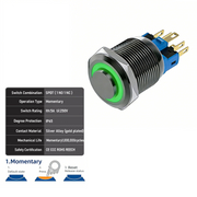 Green SPDT Momentary