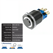 White SPDT Momentary