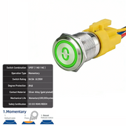 Green SPDT Momentary Number 0