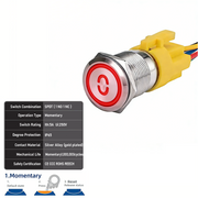 Red SPDT Momentary Number 0