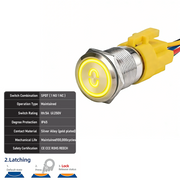 Yellow SPDT Latching Number 0