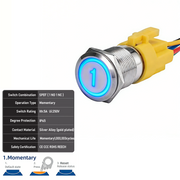 Blue SPDT Momentary Number 1