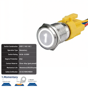 White SPDT Momentary Number 1