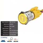 Yellow SPDT Latching Number 1