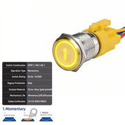 Yellow SPDT Momentary Number 1