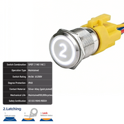 White SPDT Latching Number 2