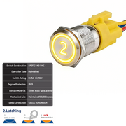 Yellow SPDT Latching Number 2