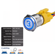 Blue SPDT Latching Number 3
