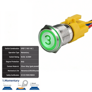 Green SPDT Momentary Number 3