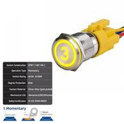 Yellow SPDT Momentary Number 3