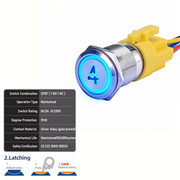 Blue SPDT Latching Number 4
