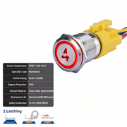 Red SPDT Latching Number 4