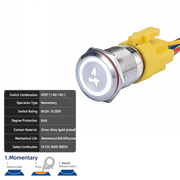 White SPDT Momentary Number 4