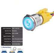 Blue SPDT Momentary Number 5