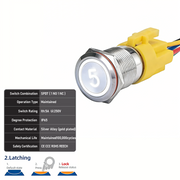 White SPDT Latching Number 5