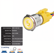 Yellow SPDT Latching Number 5