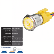 Yellow SPDT Momentary Number 5