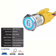 Blue SPDT Latching Number 6