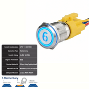 Blue SPDT Momentary Number 6