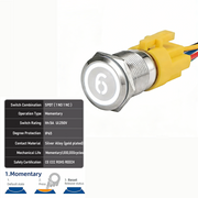 White SPDT Momentary Number 6