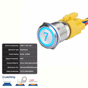 Blue SPDT Latching Number 7