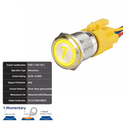 Yellow SPDT Momentary Number 7