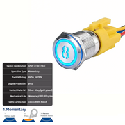 Blue SPDT Momentary Number 8