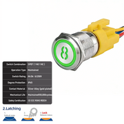 Green SPDT Latching Number 8