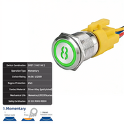 Green SPDT Momentary Number 8