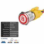 Red SPDT Latching Number 8