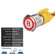 Red SPDT Momentary Number 8