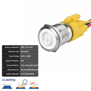 White SPDT Latching Number 8