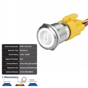 White SPDT Momentary Number 8