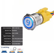 Blue SPDT Latching Number 9
