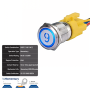 Blue SPDT Momentary Number 9