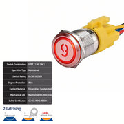 Red SPDT Latching Number 9