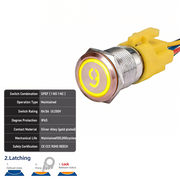 Yellow SPDT Latching Number 9