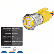 Yellow SPDT Momentary Number 10