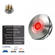Red DPDT Latching