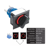 Red 2-Position DPDT Maintained