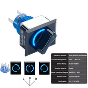 Blue 3-Position DPDT Maintained