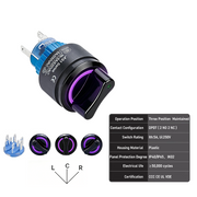 Purple 3-Position DPDT Maintained