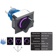 Purple 3-Position DPDT Maintained