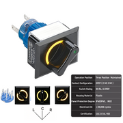 Yellow 3-Position DPDT Maintained