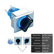 Blue 2-Position DPDT Maintained