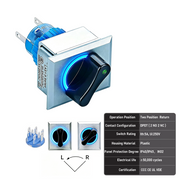 Blue 2-Position DPDT Momentary