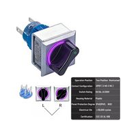 Purple 2-Position DPDT Maintained