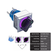 Purple 2-Position DPDT Momentary